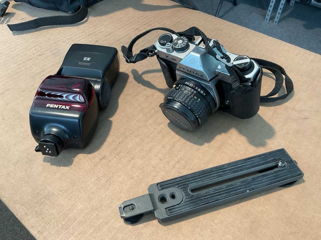 Pentax K 1000 Fotocamera set in tas