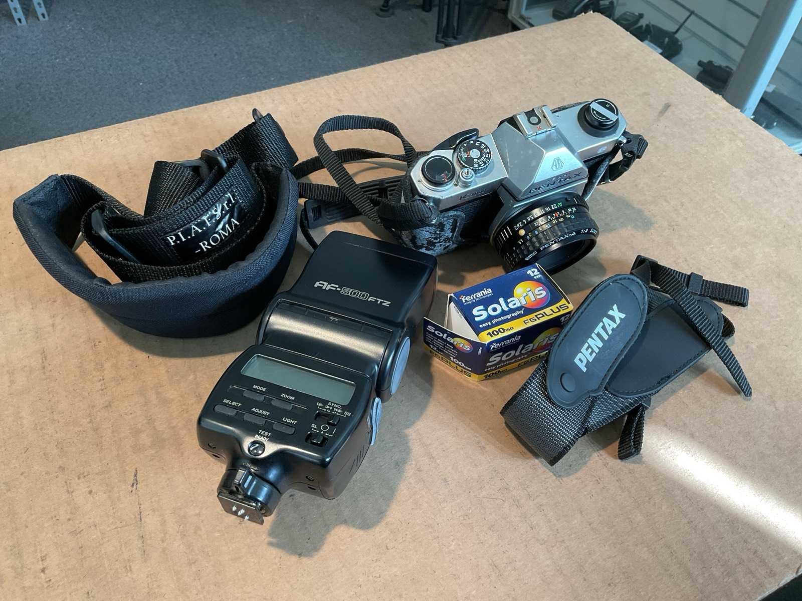 Pentax K 1000 Fotocamera set in tas