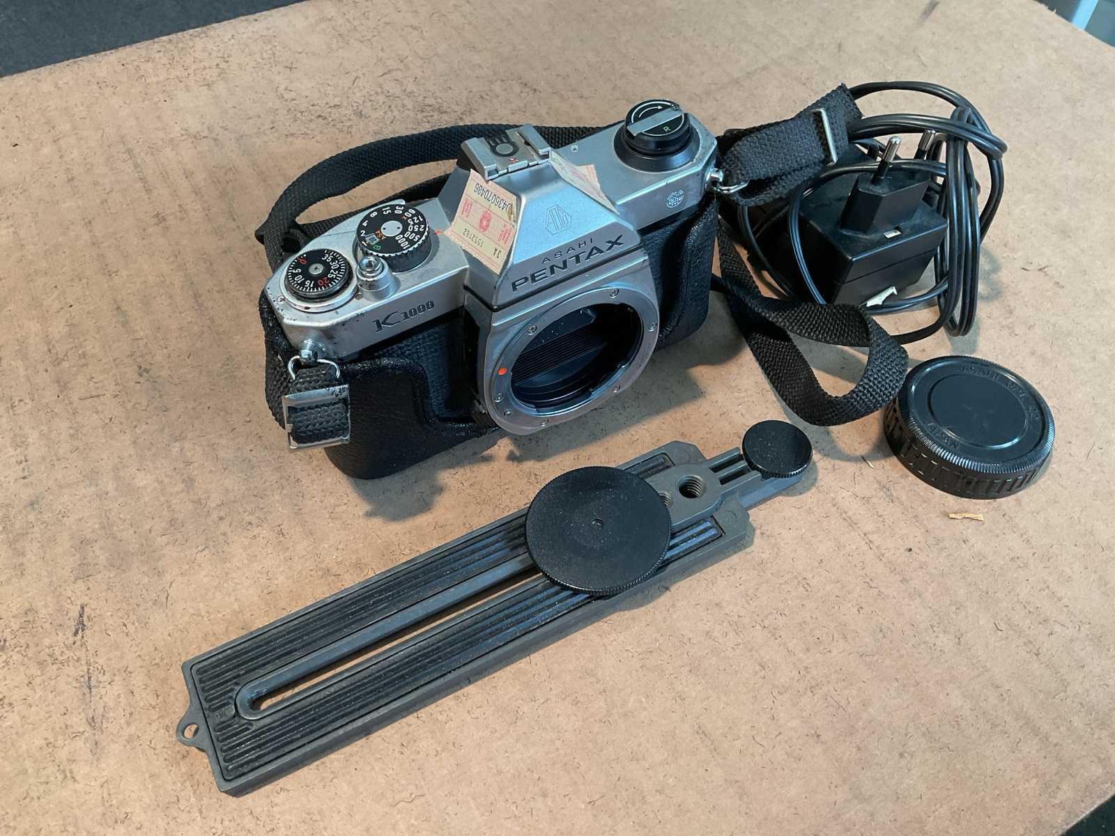 Pentax K 1000 Fotocamera set in tas