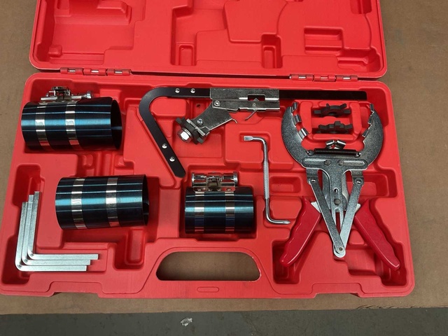 Piston ring service tool set