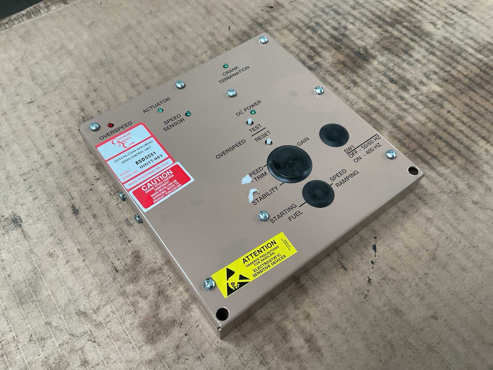 Covernors America Corp. ESD5551 Elektronische Snelheidsregelaar