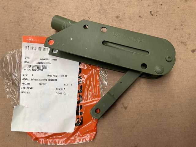 Manual control lever