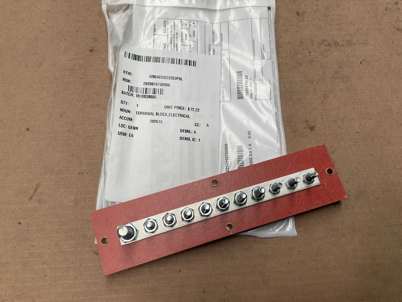 Electrterminal block