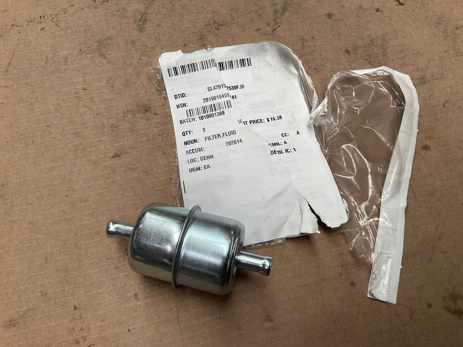 Fluid filter (8x)