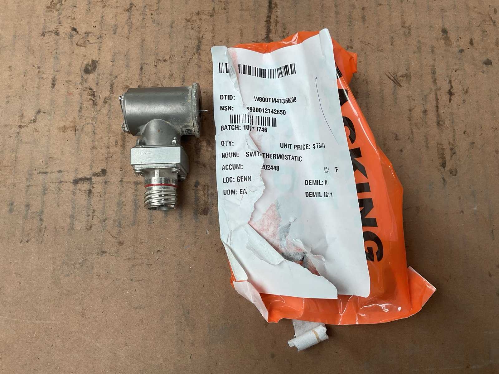 Thermostatic switch