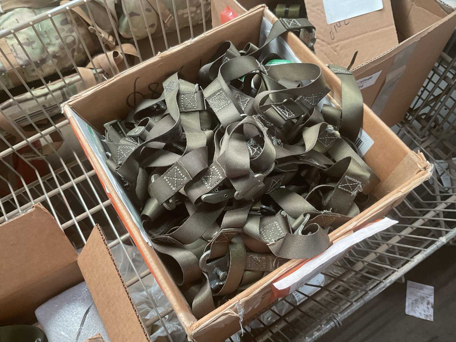 Box with webbing Straps