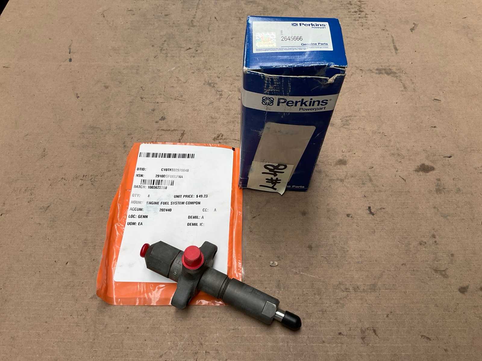 Perkins 2645666 Engine fuel system component (4x)