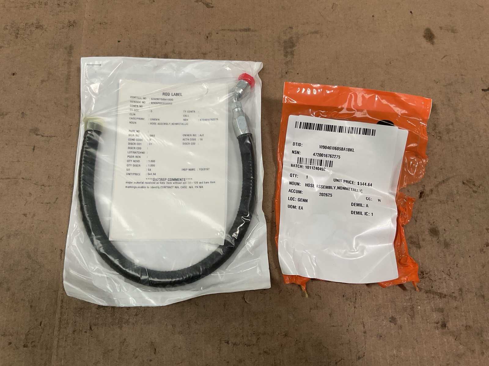 Nonmetallic hose assembly
