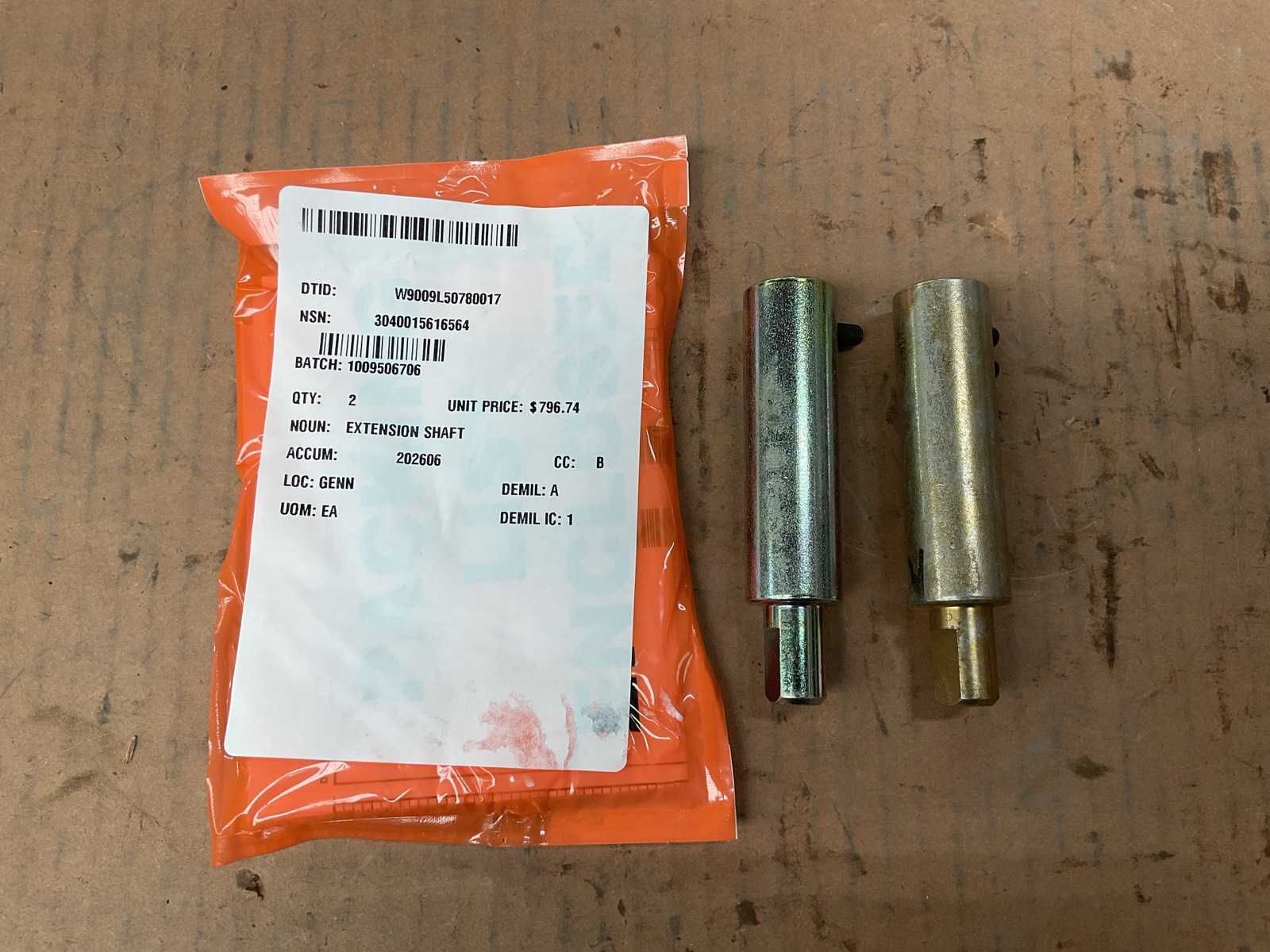 Extension shaft (2x)