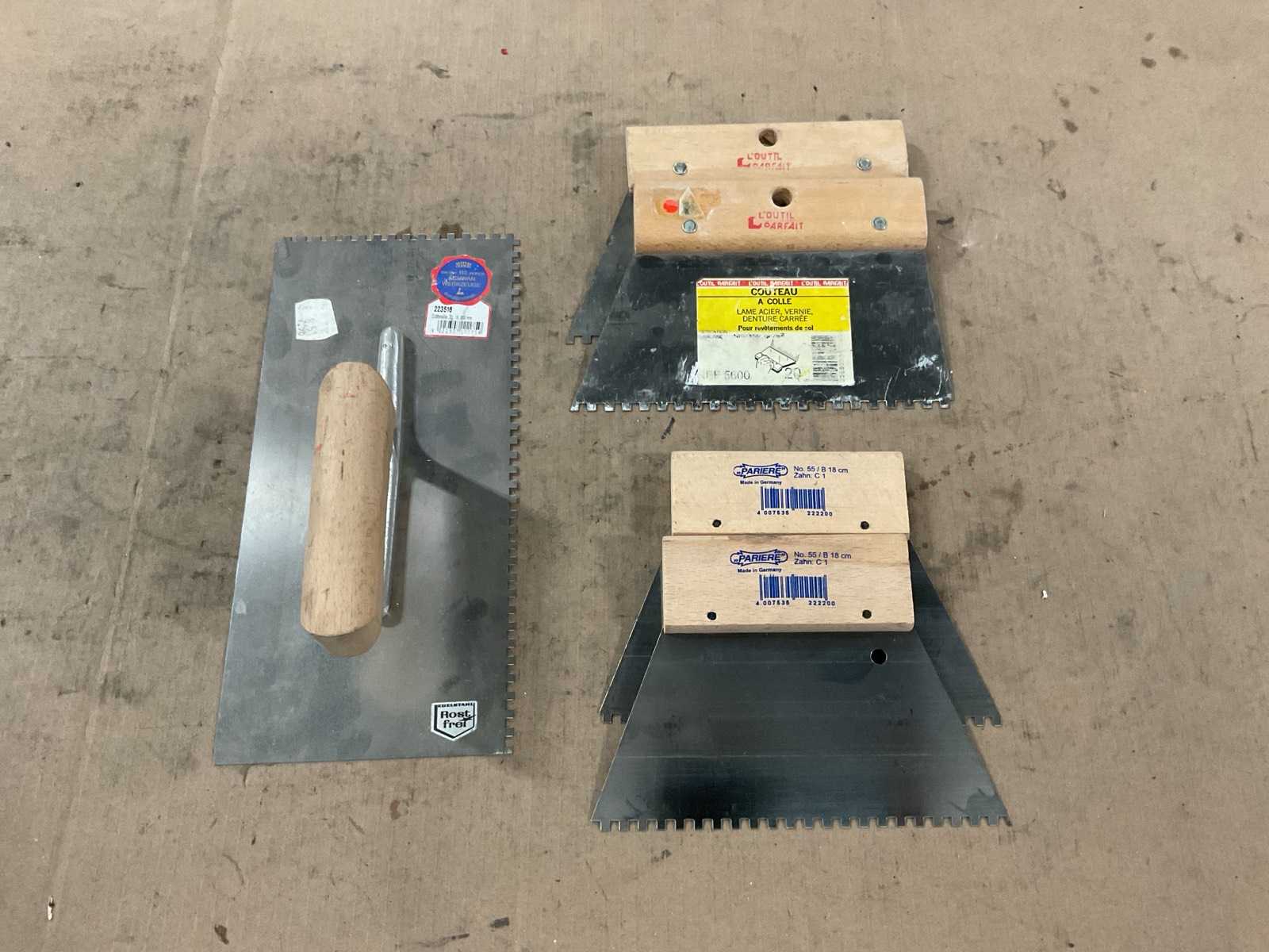 Stuc- en afwerkgereedschap (5x)