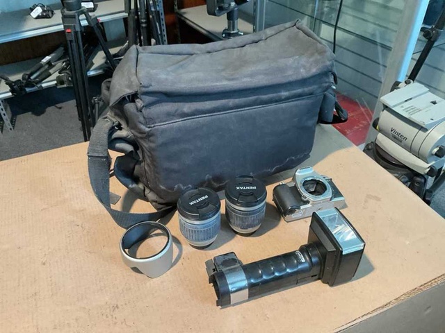 Pentax MZ-7 Fotocamera set in tas